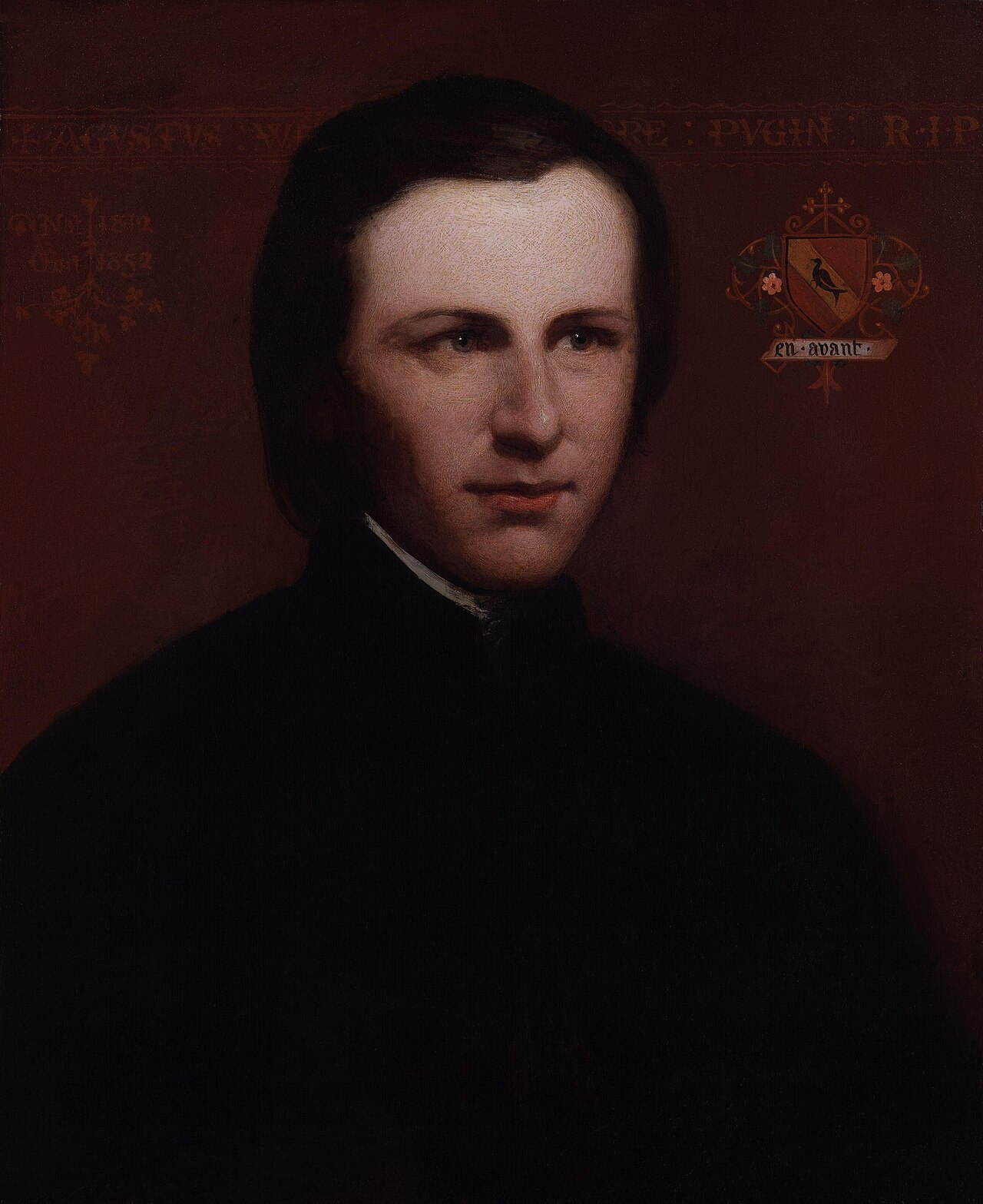 A.W.N. Pugin, portrait by an unidentified painter, about 1840