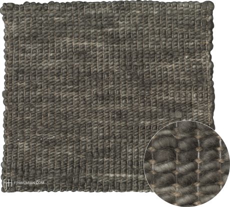 Mohair Carpet, South Africa, ref SW-Mohair/Jute-Dark Grey