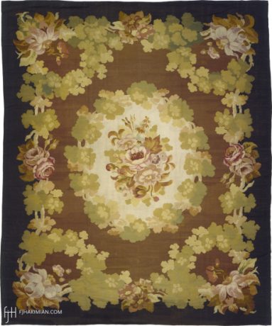 AUBUSSON carpet, France, circa 1870, 13'10" x 10'8", ref 02026