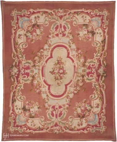 Aubusson carpet, France, circa 1870, 17'8" x 15'2", ref 02042