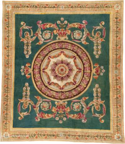Aubusson Carpet, France, circa 1820, 13'9" x 11'9", ref 02051