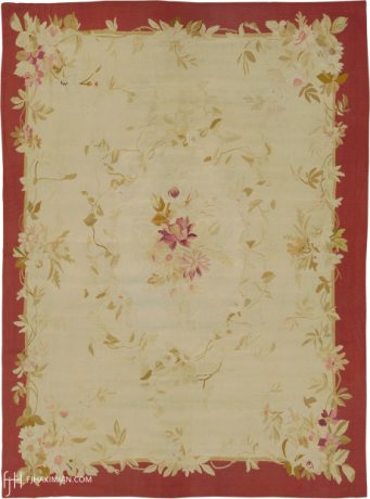 Aubusson carpet, France, circa 1870, 6'8" x 4'11", ref 02110