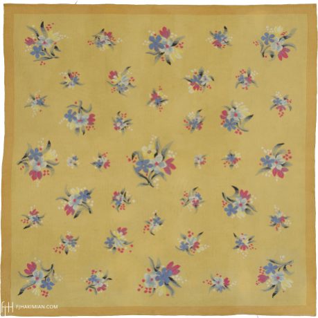 Aubusson carpet, France, circa 1920, 5'10" x 5'9", ref 02125