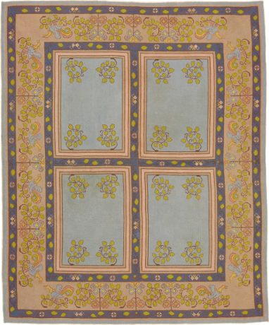 Needlepoint carpet, England, circa 1920, 5'9" x 4'8", ref 02156