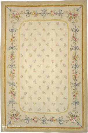 AUBUSSON carpet, France, circa 1900, 15'2" x 9'10", ref 02185