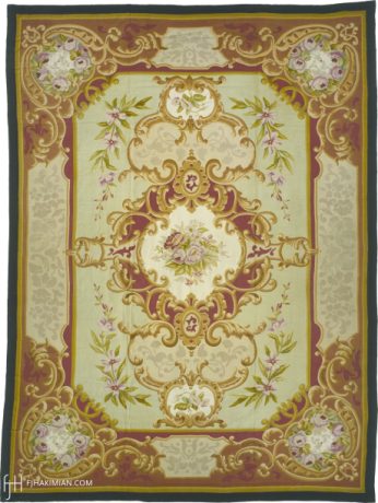 AUBUSSON carpet, France, circa 1850, 17'8" x 13'2", ref 02208