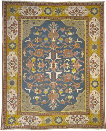 Thracian Kilim carpet, Eastern Europe, circa 1920, 13'8" x 10'5", ref 02278