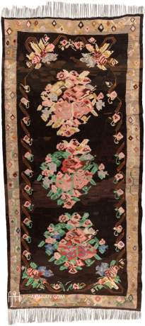 Bessarabian Carpet, USSR, circa 1960, 12'5" x 5'11", ref 02350
