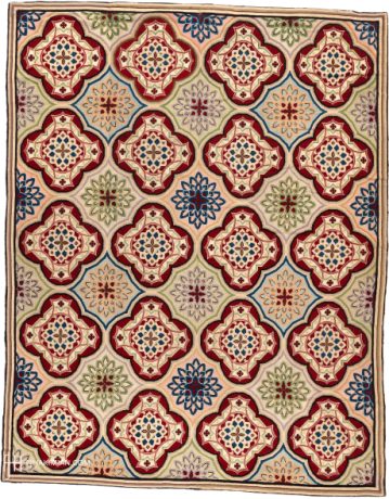 Needlepoint carpet, France, circa 1910, 8'1" x 6'4", ref 02373