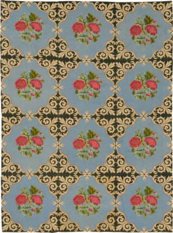 Needlepoint carpet, France, circa 1870, 7'6" x 5'7", ref 02454