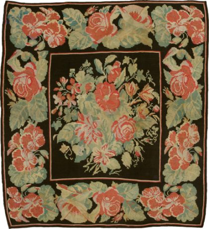 Eastern European Kilim, Bessarabian carpet, Romania, circa 1890, 6'7" x 6'0", ref 02543