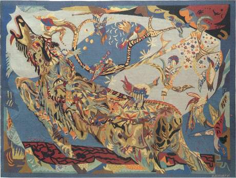 Aubusson Wall Hanging, Tapestry, France, circa 1950, 3'10" x 5'0", ref 02698
