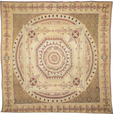 AUBUSSON carpet, France, circa 1800, 18'2" x 17'11", ref 02720