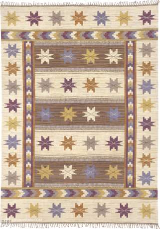 Swedish Flat Weave carpet, Sweden, circa 1945, 11'11" x 7'3", ref 02745