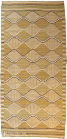Swedish Flat Weave carpet, Sweden, circa 1950, 7'0" x 3'6", ref 02858