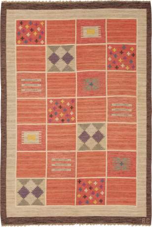 Swedish Flat Weave carpet, Sweden, circa 1950, 8'3" x 5'7", ref 02937