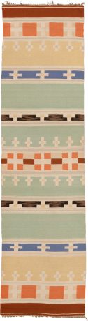 Swedish Flat Weave carpet, Sweden, circa 1960, 12'4" x 3'3", ref 02942
