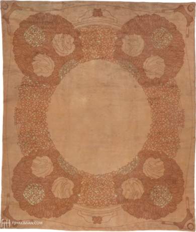 Viennese carpet, Austria, circa 1900, 11'4" x 10'7", ref 03128