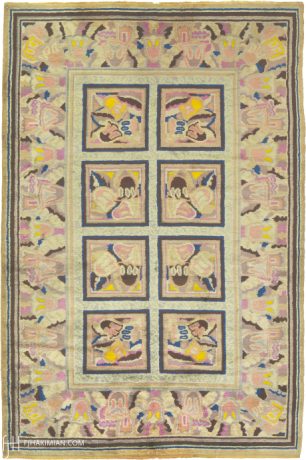 Art Deco Savonnerie carpet, France, circa 1925, 9'6" x 6'6", ref 03282