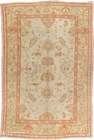 Oushak carpet, Turkey, circa 1900, 12'3" x 8'3", ref 04072