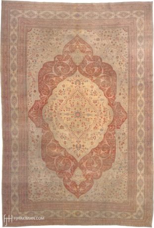 Tabriz carpet, Iran, circa 1880, 13'1" x 8'9", ref 07086