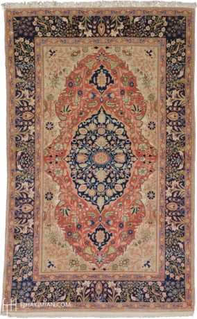 Mohtasham Kashan carpet, Persia, circa 1880, 6'7" x 4'2", ref 11073