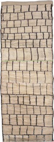 BERBER carpet, Morocco, Mid 20th C, 13'1" x 4'10", ref 15009