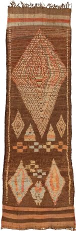 Boujad Kilim, Berber carpet, Morocco, circa 1940, 10'5" x 3'1", ref 15159