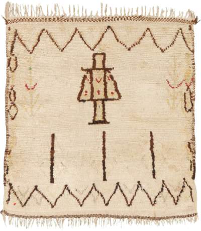 Azilal, Berber carpet, Morocco, Mid 20th Century, 3'3" x 3'2", ref 15287