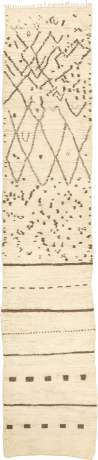 Beni Ourain, Berber carpet, Morocco, Mid 20th Century, 15'4" x 3'3", ref 15292