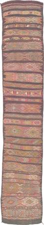 Zaiane, Berber carpet, Morocco, Mid 20th Century, 17'7" x 3'2", ref 15325