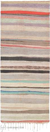 Moroccan Rag, Berber carpet, Morocco, Mid 20th Century, 10'11" x 4'3", ref 15395