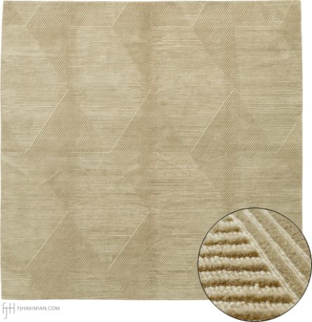 Boggeri, Art Deco carpet, Nepal, circa 2007, 9'0" x 8'11", ref 16922