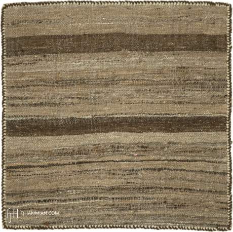 VINTAGE KILIM COMPOSITION carpet, Iran, circa 1940, 1'10" x 1'10", ref 17354