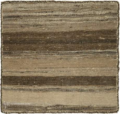 VINTAGE KILIM COMPOSITION carpet, Iran, circa 1940, 1'10" x 1'10", ref 17355