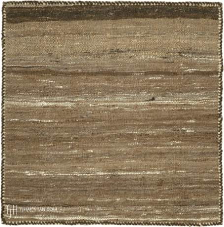 VINTAGE KILIM COMPOSITION carpet, Iran, circa 1940, 1'10" x 1'10", ref 17356