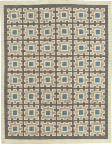 Swedish Flat Weave carpet, Sweden, circa 1950, 11'11" x 9'1", ref 22119
