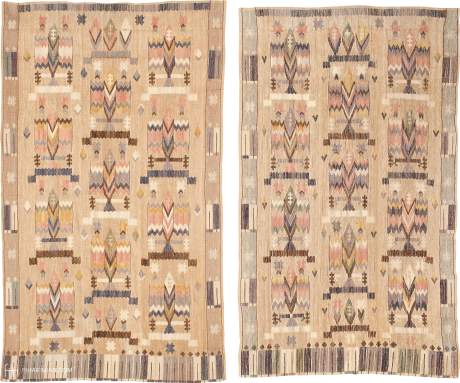 Swedish Wall Hanging, Sweden, circa 1945, 8'3" x 4'11", ref 22190 & 22191