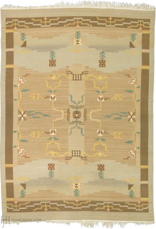 Finnish Flat Weave, Swedish Flatweave carpet, Finland, 1930's, 13'0" x 9'7", ref 22215