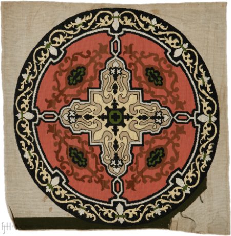 Needlepoint carpet, France, 1'5" x 1'5", ref 22279
