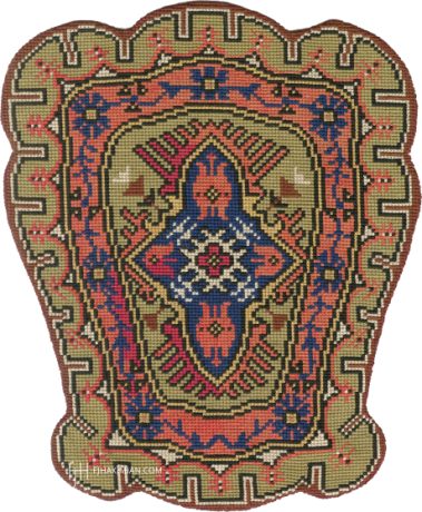 Needlepoint carpet, France, 2'0" x 2'0", ref 22284