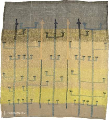 Tapestry Puzzle Three, Blue, Wall Hanging, Sweden, circa 2022, 4'8" x 4'4", ref 22296