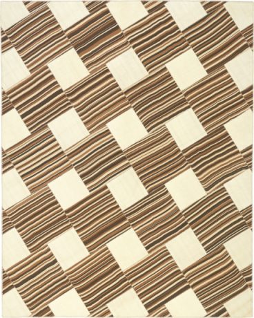 Vintage Kilim Composition carpet, Iran, circa 1940, 12'7" x 10'2", ref 23149