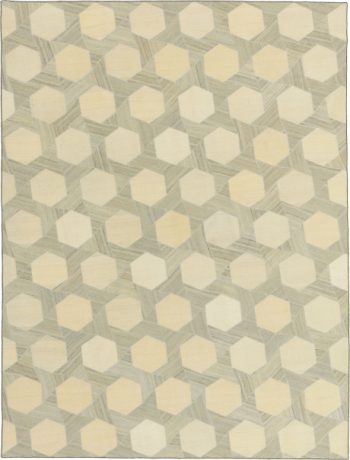 Vintage Kilim Composition carpet, Iran, circa 1940, 13'0" x 9'10", ref 23154