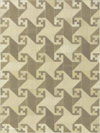 Vintage Kilim Composition carpet, Iran, circa 1940, 16'0" x 11'0", ref 23156