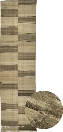VINTAGE KILIM COMPOSITION carpet, Persia, circa 1940, 16'0" x 4'4", ref 23261