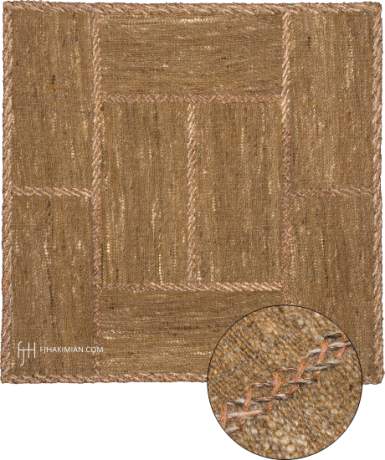 VINTAGE KILIM COMPOSITION carpet, Turkey, circa 1940, 1'8" x 1'8", ref 27790