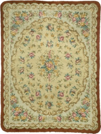 SAVONNERIE carpet, Spain, circa 1940, 8'0" x 6'6", ref 03082