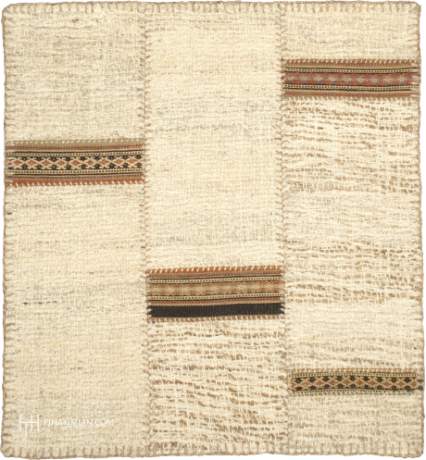VINTAGE KILIM COMPOSITION carpet, Persia, circa 1940, 2'0" x 1'10", ref 37112