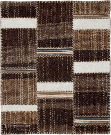 VINTAGE KILIM COMPOSITION carpet, Persia, circa 1940, 2'4" x 1'11", ref 37130